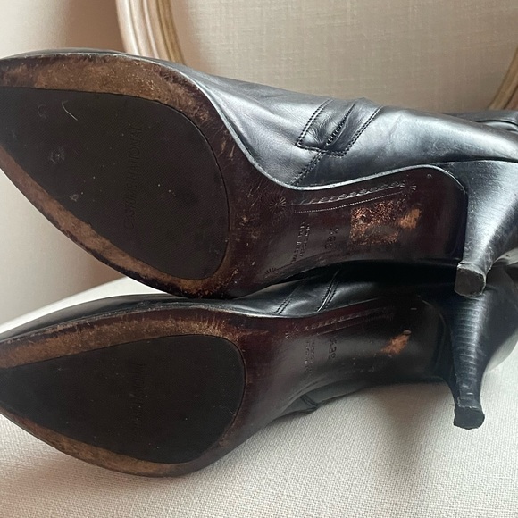 COSTUME NATIONAL Black leather boots - Picture 8 of 11